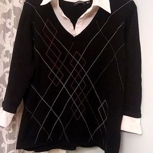 Notations Woman layered look sweater